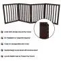 PETMAKER Freestanding Pet Gate - Wooden Folding Fence for Doorways, Halls, Stairs & Home - Step Over Divider - Great for Dogs & Puppies