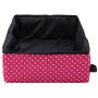 Sheens Cat Collapsible Litter Box Foldable Waterproof Fabric Wave Point Printing Pet Cat Litter Pan for Travel Outdoor Trip Camping Home Use 40 x 30 x 13cm