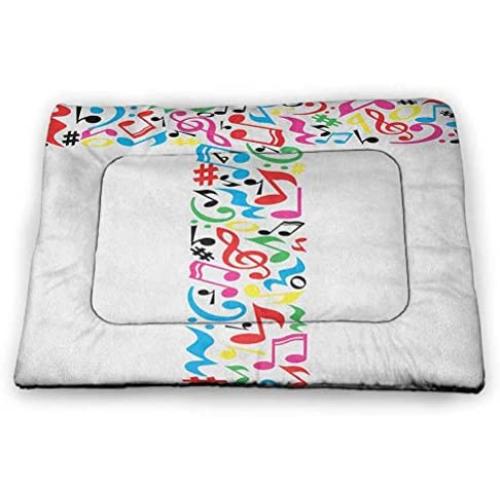 DayDayFun Letter T Patterned Pet Pad Spring Garden Alphabet Font Types Soft Pink Tulip Flowers and Letter T Pet Mats are Not Sticky Pale Pink Green Black