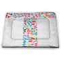 DayDayFun Letter T Patterned Pet Pad Spring Garden Alphabet Font Types Soft Pink Tulip Flowers and Letter T Pet Mats are Not Sticky Pale Pink Green Black