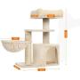 FEANDREA Cat Tree, Small Cat Tower, Condo, Scratching Post