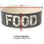 PetRageous 10000 Vintage Stoneware Dog Food Bowl with 2-Cup Capacity 5-Inch Diameter by 2-Inch Tall Great for Small and Medium Sized Dogs and Cats, Black and Natural
