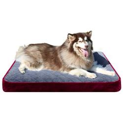 Hero Dog Large Dog Bed Orthopedic Jumbo Pet Beds 42/48 Inch Washable Soft Dog Crate Pad Mat Anti Slip Sleeping Mattress with Removable Cover, Multi Color