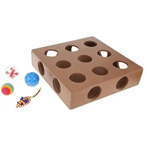 Duckart Pet Kitty Puzzle Toys Play Scratching Hide Seek Cat Toy Box with Balls Duckart Pet Kitty Puzzle Toys Play Scratching Hide Seek Cat Toy Box with Balls