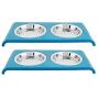 Iconic Pet Colour Splash Blue Cat Saucer Diner (Set of 2)