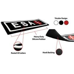 Dogline Emotional Support Animal Patch for Dog Harness and Vest | ESA Removable 3D Rubber Patches | Hook Backing for Small or Large Service Dogs