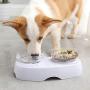 Love Dream Raised Cat Food Bowls with Stand, 15° Tilted Cat Water Food Bowl, Slow Feeder Elevated Pet Bowl Stress-Free Suit for Cats Small Dogs