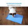 Scmkd Dog Cat Feeding Mat Silicone Pet Food Mat Non-Slip Cat Dog Bowl Mat Easy Clean Raised Edges Cat Dog Mat for Food and Water