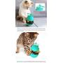 DreamPet 3 in 1 Interactive Whirlwind Cat Toy Snack Ball Toy Chasing Toy for Indoor and Outdoor Tumbler-Shaped Pet Snack Ball with Cat Stick Blue