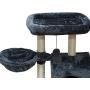 FISH&NAP Cat Tree Cat Tower Cat Condo Sisal Scratching Posts with Jump Platform Cat Furniture Activity Center Play House Grey