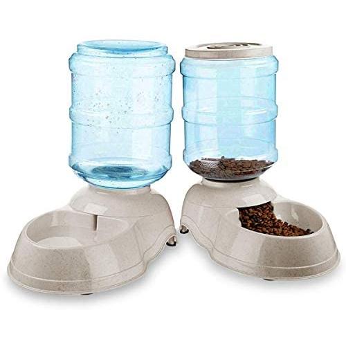 Zone Tech Automatic Self-Dispensing Pet Feeder and Water Dispenser - Premium Quality Durable Self-Dispensing Pet, Dog, Cat Gravity 1 Gallon Feeder and 3.7 Liters Pet Waterer