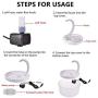 THMY Pet Water Fountain, Cat Water Dispenser, Automatic Circulating Fountain, Pet Fountain, Cat Drinking Fountain with LED Light