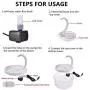 THMY Pet Water Fountain, Cat Water Dispenser, Automatic Circulating Fountain, Pet Fountain, Cat Drinking Fountain with LED Light THMY Pet Water Fountain, Cat Water Dispenser, Automatic Circulating Fountain, Pet Fountain, Cat Drinking Fountain with LED Light