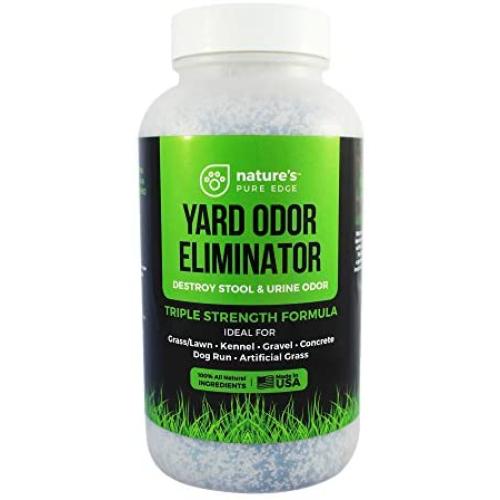 Natures Pure Edge Yard Odor Eliminator. Perfect for Artificial Grass, Patio, Kennel, and Lawn. Instantly Removes Stool and Urine Odor. Long Lasting. Kid and Pet Safe.