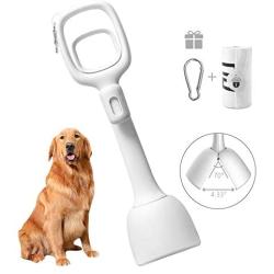 REDMINUT Dog Pooper Scooper for Large and Small Dogs,Portable Long Handle Pooper Scooper with Waste Bags Dispenser,High Strength Material,Great for Lawns Pick Up