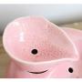 Cat Water Fountain, Quiet&Water Circulation Cat Water Dispenser, Automatic Ceramic Drinking Fountain for Cats Dogs,Pink