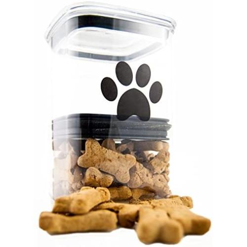 Airscape Pet Food and Treat Storage Container - Patented Airtight Lid Preserves Food Freshness - Clear Plastic - 64 fl. oz