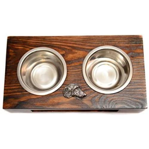 Irish Wolfhound, a Dogs Bowl with a Relief from ArtDog