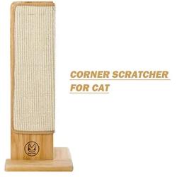 Tylu Cat Corner Scratcher Natural Sisal Scratching Pad Sisal Claw Sharpener for Cat Grinding Claws & Protecting Furniture