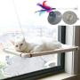 Cat Window Perch Bed, Cat Window Hammock Seat with Durable Heavy Duty Suction Cups Cat Bed Holds Up to 30lbs (Extra 2 Suction Cups and Funny cat Stick)