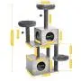 PAWZ Road from 51 to 57 Inches Cat Tree Modern Cat Tower Featuring 2 Super Large Condo, Sturdy Scratching Posts, and Removable Soft Perches