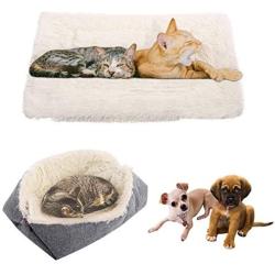 Dasior Warm Cat Mat, 2-in-1 Soft Pet Sleeping Blanket Cushion Bed Pad for Cats Small Dogs