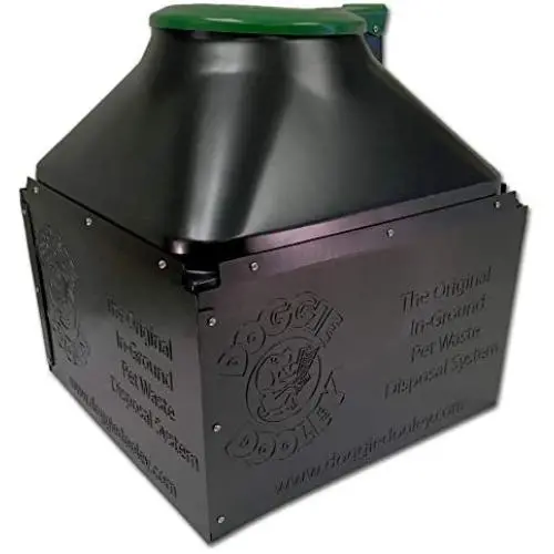 Doggie Dooley ''The Original In-Ground Dog Waste Disposal System, Black with Green Lid (3800X)