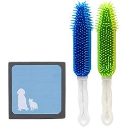 Impoosy 3PCS Pet Hair Remove Brush, Best Car & Auto Bedding Blankets Furniture Carpets Detailing Brush for pet Hair Removal Portable Dogs Cats Hair&Lint Massage Rubber Brush