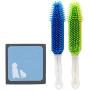 Impoosy 3PCS Pet Hair Remove Brush, Best Car & Auto Bedding Blankets Furniture Carpets Detailing Brush for pet Hair Removal Portable Dogs Cats Hair&Lint Massage Rubber Brush