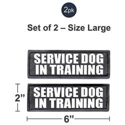 Service Dog in Training Patches, Hook Patches for Service Dog Vest - Service Dog, Emotional Support, in Training, Service Dog in Training, Therapy Dog in Training Patch