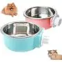 2 Pcs Dog Crate Water Bowl No Spill, Stainless Steel Removable Dog Food Bowls, No Spill Dog Bowl for Crate, Hanging Food Water Feeder Coop Cup for Pet, Puppy, Birds, Rats, Guinea Pigs ( Pink, Blue ) 2 Pcs Dog Crate Water Bowl No Spill, Stainless Steel Removable Dog Food Bowls, No Spill Dog Bowl for Crate, Hanging Food Water Feeder Coop Cup for Pet, Puppy, Birds, Rats, Guinea Pigs ( Pink, Blue )