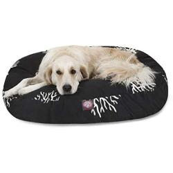 Black Coral Large Round Indoor Outdoor Pet Dog Bed With Removable Washable Cover By Majestic Pet Products