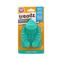 Arm & Hammer Super Treadz Gator & Gorilla Chew Toy for Dogs | Best Dental Dog Chew Toy | Reduces Plaque & Tartar Buildup Without Brushing