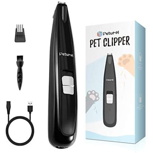Petural Small Dog Clippers with LED Lighting Low Noise, 2-Speed Dog Paw Clippers,Rechargeable Electric Dog Paw Trimmer, Paw Trimmer for Grooming Small Dogs and Cats Around Paws, Eyes, Ears, Face, Rump Petural Small Dog Clippers with LED Lighting Low Noise, 2-Speed Dog Paw Clippers,Rechargeable Electric Dog Paw Trimmer, Paw Trimmer for Grooming Small Dogs and Cats Around Paws, Eyes, Ears, Face, Rump