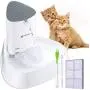 isYoung Cat Fountain LED Pet Water Fountain Ultra Quiet Automatic Pet Water Dispenser with Adjustable Water Flow and Activated Carbon Filter for Dogs, Cats, Birds and Small Animals