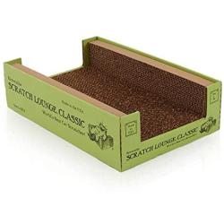 Scratch Lounge Cardboard Cat Scratcher - New Size - Lasts 10 Times Longer Than Other Conventional Scratchers - Large and Durable with Reversible Floor