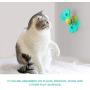 showall Windmill Cat Toy Turntable Teasing Interactive Cat Toys for Indoor Cats with Suction Cup Scratch Hair Brush Funny Kitten Toys
