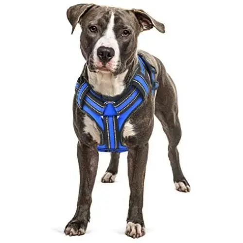 Bolux No Pull Dog Harness, Adjustable Pet Reflective Oxford Soft Vest Harness with Leash Clips for Small Medium Large Dogs, Pet No-Choke Halters with Nylon Handle Bolux No Pull Dog Harness, Adjustable Pet Reflective Oxford Soft Vest Harness with Leash Clips for Small Medium Large Dogs, Pet No-Choke Halters with Nylon Handle