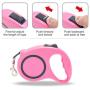 Dog Harness with Retractable Leash Set - Reflective Soft Padded Mesh Walking Vest No Pull Pink Puppy Harness and Adjustable 16.10ft Leash for Small Medium Dogs Puppies Cats Pets