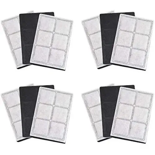 Hiwater Water Filter Compatible with Drinkwell Platium Charcoal Pet Dog Cat Fountain Filters Replacement 12 Pack