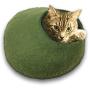 Walking Palm Felted Wool Cat Cave Bed (Green)