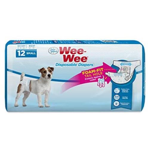 Four Paws Wee-Wee Disposable Dog Diapers 12 Count Small Four Paws Wee-Wee Disposable Dog Diapers 12 Count Small