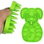 KIRTI Groom Brush,Massag Brush for Dogs, Cats, Small Animals and Pets with Short Hair Grooming Bathing Massaging and Deshedding Silicone Brush,Soft Rubber Bristles