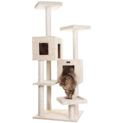 Armarkat A6702 Pet Cat Tree with Two Houses, 67'', Beige