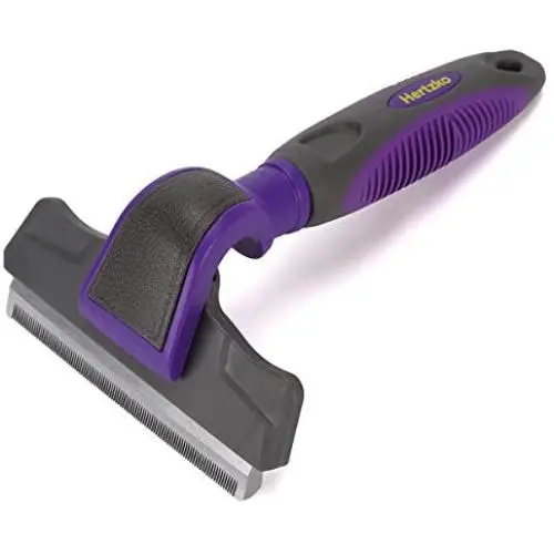 Hertzko Pet Deshedding Tool Gently Removes Shed Hair - for Small, Medium, Large, Dogs and Cats, with Short to Long Hair Hertzko Pet Deshedding Tool Gently Removes Shed Hair - for Small, Medium, Large, Dogs and Cats, with Short to Long Hair