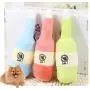 nobrand Pet Milk Wine PE17A541 3 PCS Pet Dog Toys Training Squeaky Sound Milk Wine Bottle Shape Plush Dog Chew Toys(Blue)