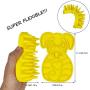 KIRTI Groom Brush,Massag Brush for Dogs, Cats, Small Animals and Pets with Short Hair Grooming Bathing Massaging and Deshedding Silicone Brush,Soft Rubber Bristles