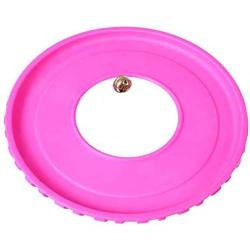 Easy to Catch, Throw and Safe Use. Dog Flying Disc Rubber Fitness Flyer Sports Toys Outdoor Pet Training Supplies on Lawn Beach Yard Games with Small Bell (1pack Multiple Color, 10'')