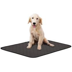 Lokyee Washable Dog Training Pads Reusable Puppy Pee Pad Fast Absorb Mat with Waterproof Non-Slip Bottom for Dogs Indoor Outdoor Car Travel(Grey M)