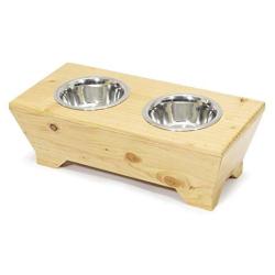 Moots Timber Feeding Pet Station Light, Light Brown